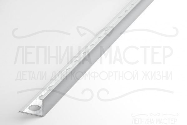 Алюминиевый Г - образный профиль ПО-Г8мм белый/муар 2,7 м. фото 1 &mdash; Лепнина-Мастер