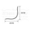 Алюминиевый уголок внутренний Бордюр округлый 20х20 мм ПВ-20х20 серебро глянец 2,7 м								 фото 2 &mdash; Лепнина-Мастер
