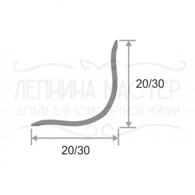 Алюминиевый уголок внутренний Бордюр округлый 30х30 мм ПВ-30х30 серебро матовый 2,7 м								 &mdash; Лепнина-Мастер