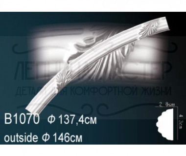 Круговой молдинг Перфект B1070 &mdash; Лепнина-Мастер